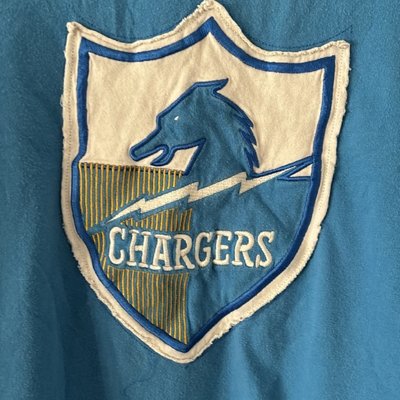 Reebok gridiron classic vintage Chargers long sleeve raglan - Picture 2 of 5